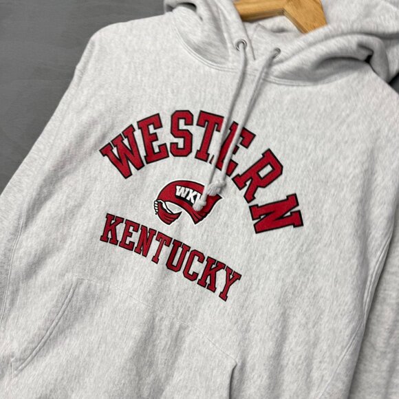 Vintage Western Kentucky Champion Reverse Weave Grey WKU Hoodie Medium - Picture 2 of 6